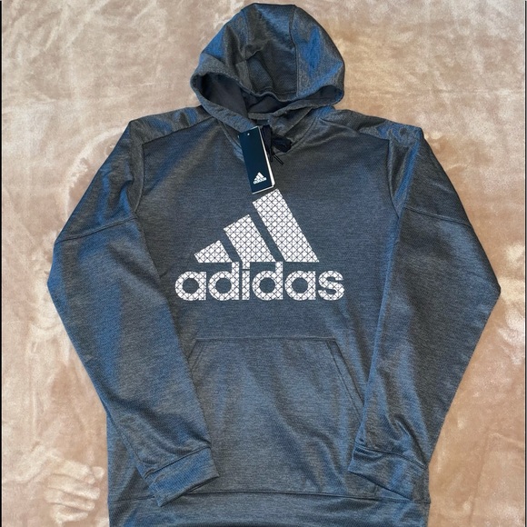 ADIDAS Badge of Sport Team Issue Pullover Hoodie - Picture 2 of 12